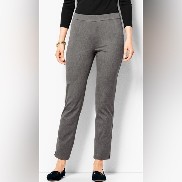Talbots Women’s Chatham Grey Wool Tapered Cropped Trouser - Picture 1 of 11